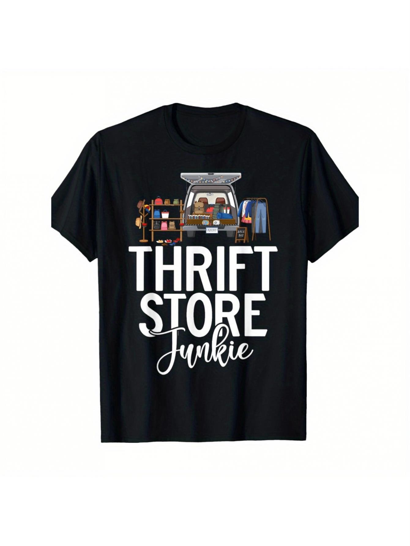 Thrift Vintage Fashion Usa - 1 мужская винтажная футболка с принтом