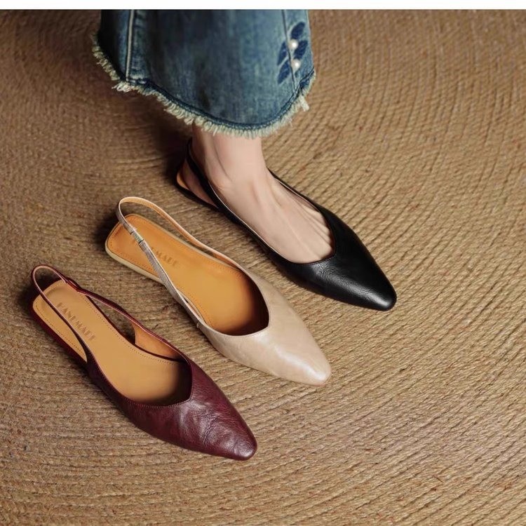 Vintage Old Fashion - Женские французские винтажные стильные сандалии из