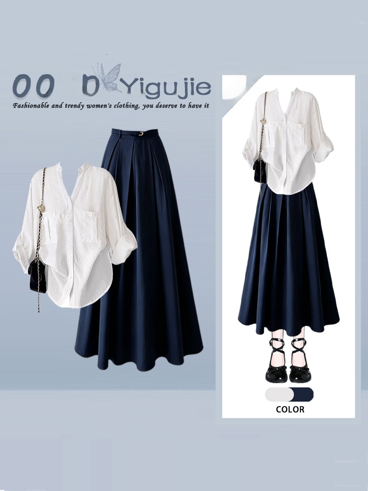Vintage Fashion Collection - Свободная рубашка с длинным рукавом и