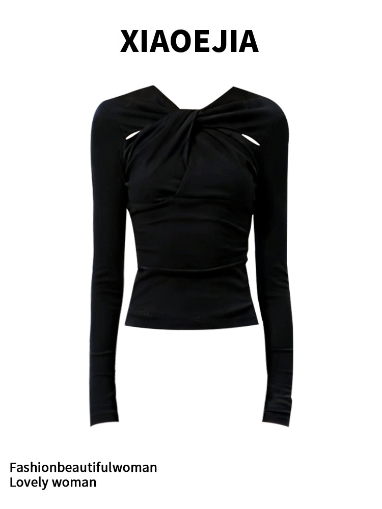 Женская черная готическая футб – обзор и цена Turtleneck Knit 90S
