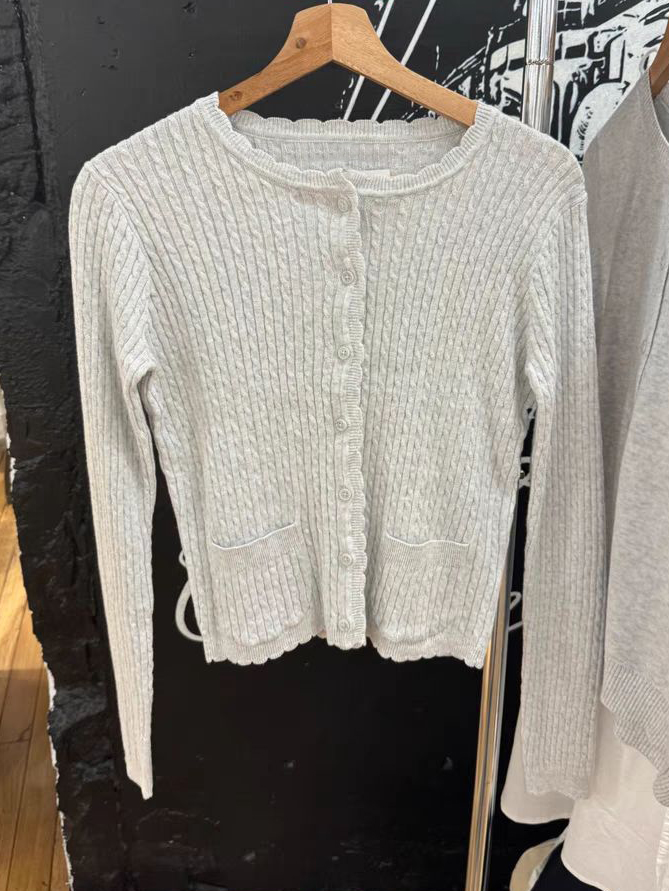 Вязаный свитер с карманами и ц – обзор и цена Crop Cardigan Vintage