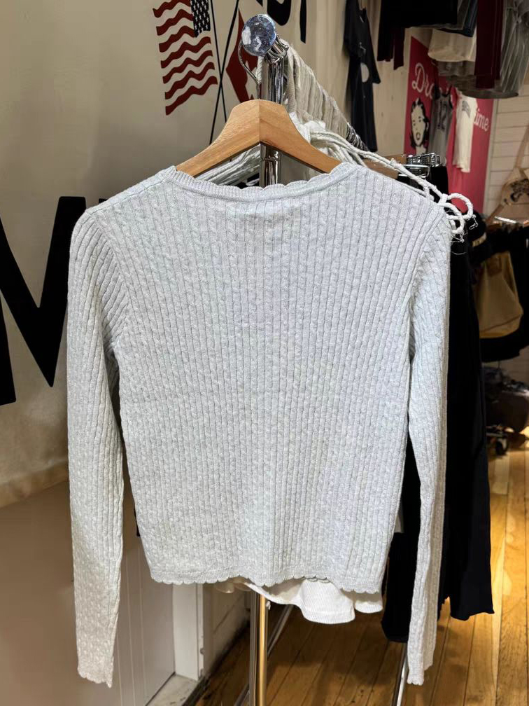 Вязаный свитер с карманами и ц – обзор и цена Crop Cardigan Vintage