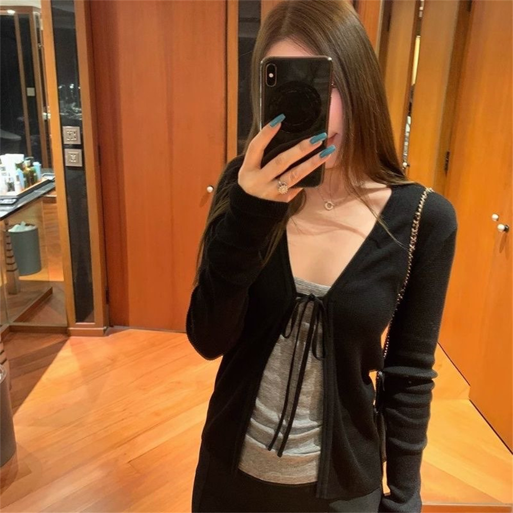 Женский тонкий вязаный кардига – обзор и цена Crop Cardigan Vintage