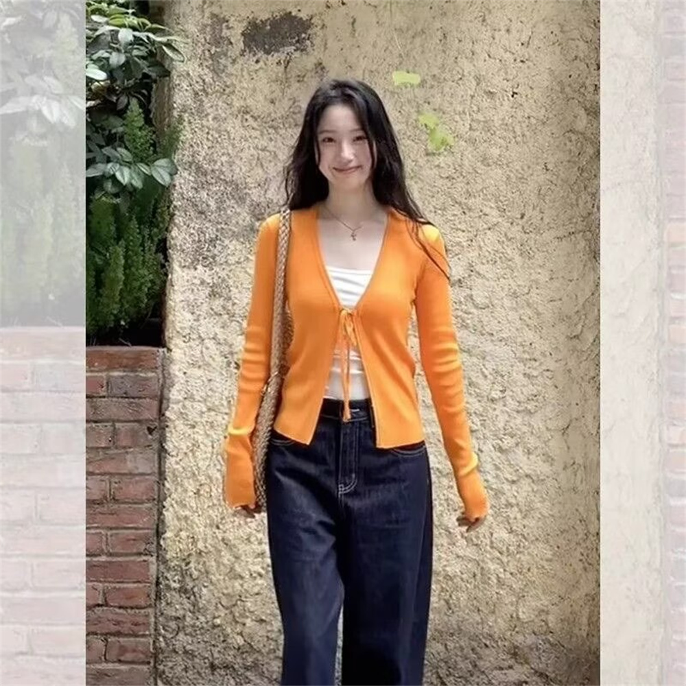 Женский тонкий вязаный кардига – обзор и цена Crop Cardigan Vintage