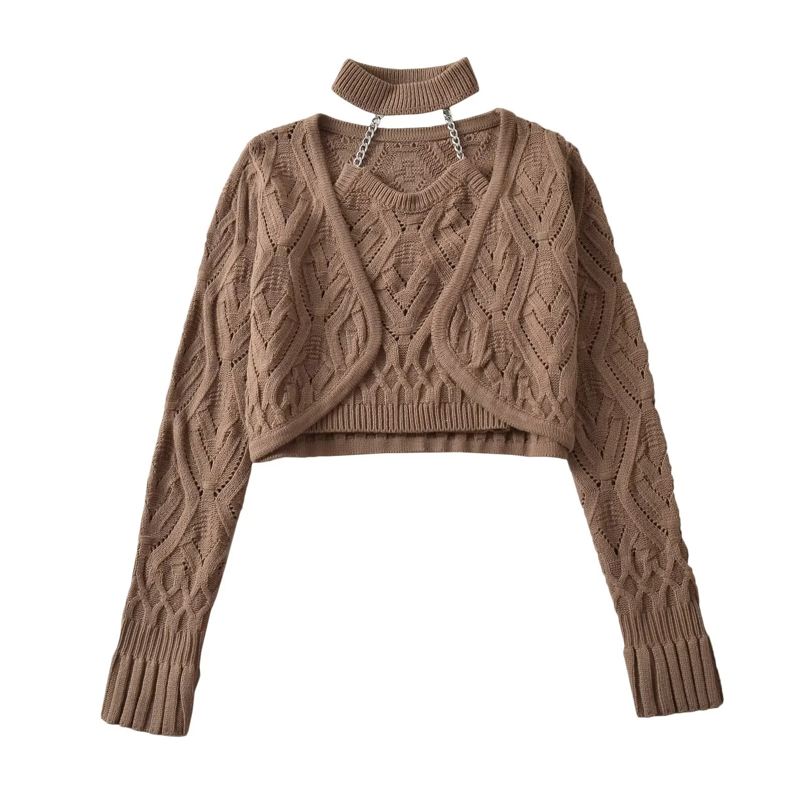 Женский черный укороченный топ – обзор и цена Crop Cardigan Vintage
