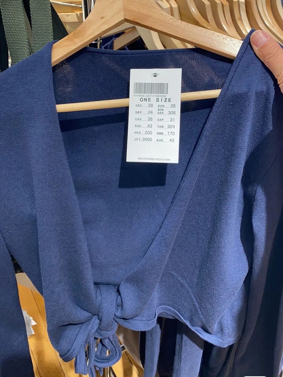 Новая темно-синяя вязаная футб – обзор и цена Crop Cardigan Vintage