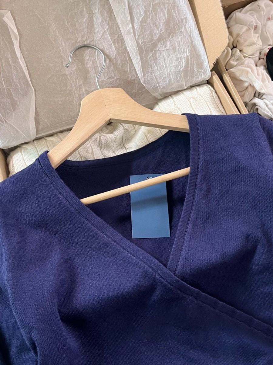 Новая темно-синяя вязаная футб – обзор и цена Crop Cardigan Vintage